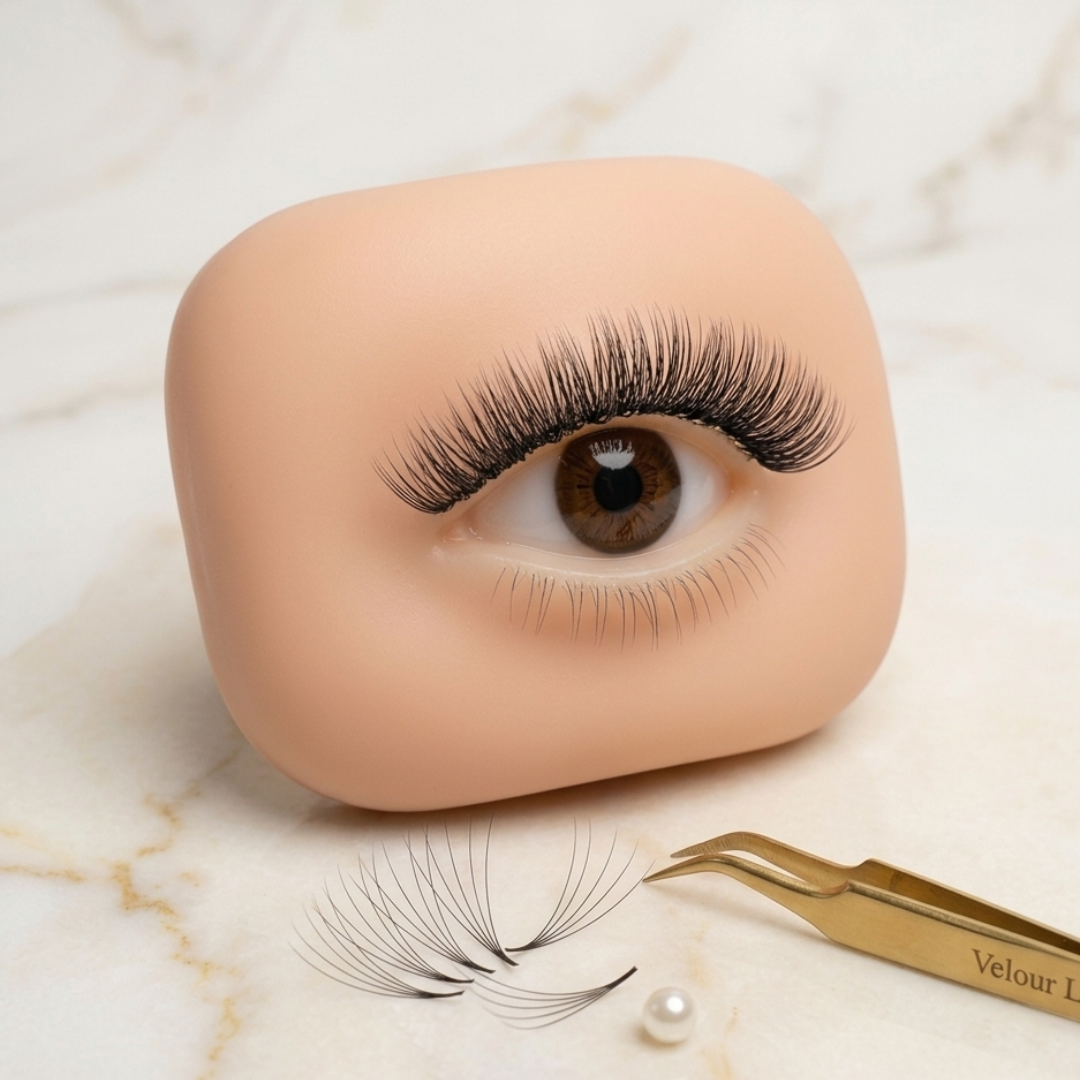 VelourLuxLashes gyakorló szem