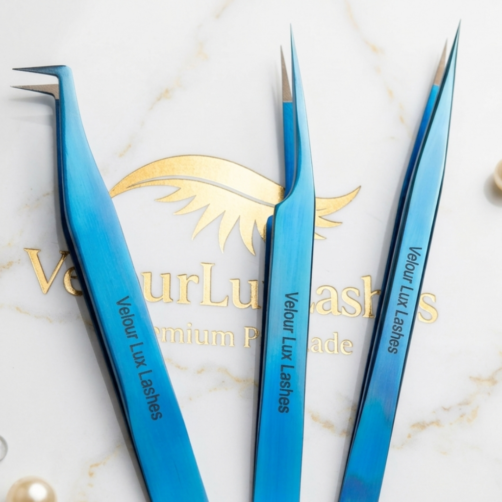 VelourLuxLashes Szempilla csipeszek – Sapphire Collection